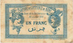 1 Franc FRANCE regionalismo y varios Bône 1919 JP.138.10 BC