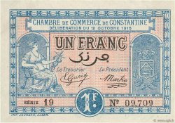 1 Franc FRANCE regionalismo e varie Constantine 1918 JP.140.18 SPL