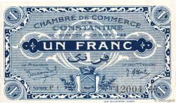 1 Franc FRANCE Regionalismus und verschiedenen Constantine 1922 JP.140.39 VZ+