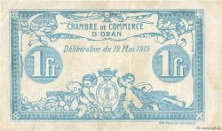 1 Franc FRANCE regionalism and miscellaneous Oran 1915 JP.141.02 VF-