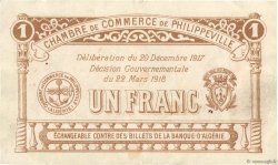 1 Franc FRANCE Regionalismus und verschiedenen Philippeville 1917 JP.142.09 SS