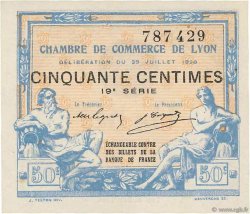 50 Centimes FRANCE regionalismo y varios Lyon 1920 JP.077.22 SC+