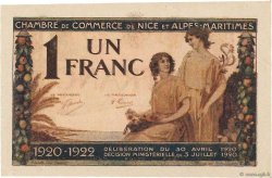 1 Franc FRANCE regionalismo e varie Nice 1920 JP.091.11 SPL
