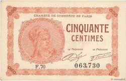 50 Centimes FRANCE regionalism and miscellaneous Paris 1920 JP.097.10 VF