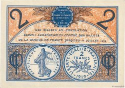 2 Francs FRANCE Regionalismus und verschiedenen Paris 1920 JP.097.28 SS