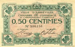 50 Centimes FRANCE regionalism and miscellaneous Abbeville 1920 JP.001.01 VF - XF