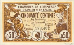 50 Centimes FRANCE regionalism and various Ajaccio et Bastia 1915 JP.003.01 AU+