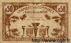 50 Centimes FRANCE régionalisme et divers Ajaccio et Bastia 1915 JP.003.03 TB