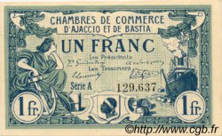 1 Franc FRANCE regionalism and various Ajaccio et Bastia 1915 JP.003.04 AU+