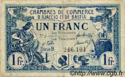 1 Franc FRANCE Regionalismus und verschiedenen Ajaccio et Bastia 1917 JP.003.07 S
