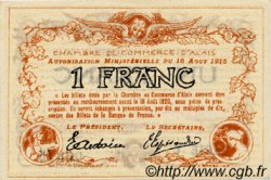 1 Franc FRANCE regionalismo e varie Alais. Nom Actuel : Alès 1915 JP.004.05 AU a FDC