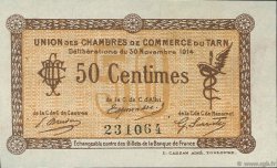 50 Centimes FRANCE regionalism and various Albi - Castres - Mazamet 1914 JP.005.01 AU+