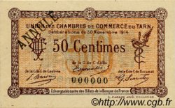 50 Centimes Annulé FRANCE Regionalismus und verschiedenen Albi - Castres - Mazamet 1914 JP.005.02 SS to VZ