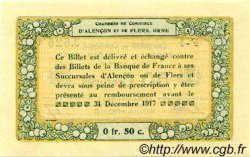 50 Centimes FRANCE Regionalismus und verschiedenen Alencon et Flers 1915 JP.006.03 fST to ST