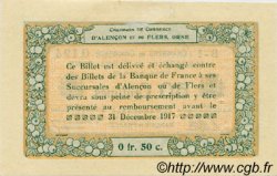 50 Centimes FRANCE regionalism and various Alencon et Flers 1915 JP.006.03 VF - XF