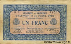 1 Franc FRANCE Regionalismus und verschiedenen Alencon et Flers 1915 JP.006.06 SS to VZ