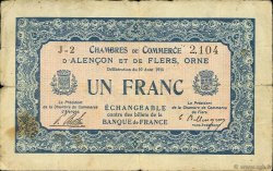 1 Franc FRANCE régionalisme et divers Alencon et Flers 1915 JP.006.06 TB