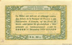 50 Centimes FRANCE regionalism and miscellaneous Alencon et Flers 1915 JP.006.16 AU+
