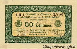 50 Centimes FRANCE regionalism and various Alencon et Flers 1915 JP.006.16 VF - XF
