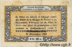 50 Centimes FRANCE regionalism and miscellaneous Alencon et Flers 1915 JP.006.29 F