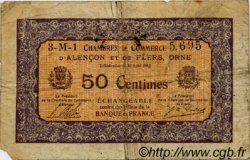 50 Centimes FRANCE regionalism and various Alencon et Flers 1915 JP.006.33 F