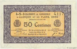 50 Centimes FRANCE regionalismo e varie Alencon et Flers 1915 JP.006.37 AU a FDC