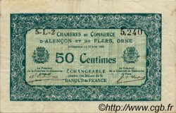 50 Centimes FRANCE regionalism and various Alencon et Flers 1915 JP.006.47 VF - XF