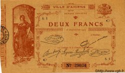 2 Francs FRANCE regionalismo e varie Amiens 1914 JP.007.03 BB to SPL