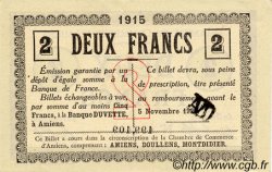 2 Francs  FRANCE régionalisme et divers Amiens 1915 JP.007.11 TTB à SUP