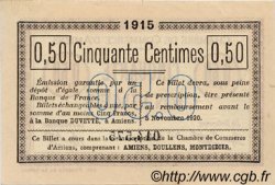50 Centimes FRANCE regionalism and various Amiens 1915 JP.007.20 VF - XF