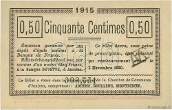 50 Centimes FRANCE regionalismo e varie Amiens 1915 JP.007.23 AU a FDC