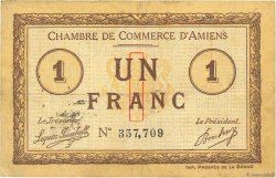 1 Franc FRANCE regionalism and various Amiens 1915 JP.007.24 F