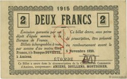 2 Francs FRANCE regionalism and miscellaneous Amiens 1915 JP.007.31 F