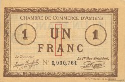 1 Franc FRANCE regionalismo y varios Amiens 1915 JP.007.36 SC a FDC
