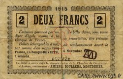2 Francs  FRANCE régionalisme et divers Amiens 1915 JP.007.38 TB