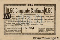 50 Centimes FRANCE regionalismo e varie Amiens 1915 JP.007.40 BB to SPL
