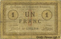 1 Franc FRANCE regionalism and various Amiens 1915 JP.007.43 F