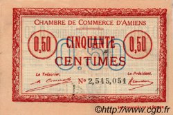 50 Centimes FRANCE Regionalismus und verschiedenen Amiens 1920 JP.007.49 SS to VZ