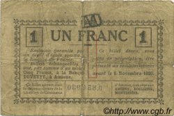 1 Franc FRANCE régionalisme et divers Amiens 1920 JP.007.51 TB