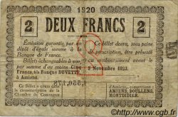 2 Francs FRANCE régionalisme et divers Amiens 1920 JP.007.53 TB