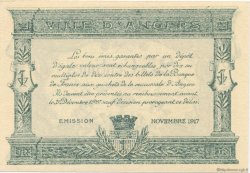 25 Centimes FRANCE regionalismo e varie Angers  1915 JP.008.08 AU a FDC