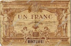 1 Franc FRANCE regionalism and miscellaneous Angers  1915 JP.008.09 F