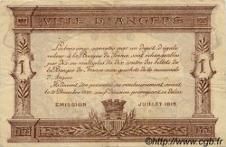 1 Franc FRANCE regionalism and various Angers  1915 JP.008.10 VF - XF
