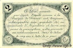 2 Francs Annulé FRANCE regionalismo e varie Angoulême 1915 JP.009.07 BB to SPL