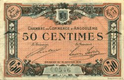 50 Centimes FRANCE regionalismo y varios Angoulême 1915 JP.009.09 BC