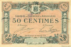 50 Centimes Annulé FRANCE regionalism and miscellaneous Angoulême 1915 JP.009.25 AU+