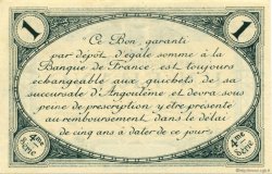 1 Franc Annulé FRANCE regionalism and various Angoulême 1915 JP.009.28 AU+
