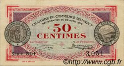 50 Centimes FRANCE regionalismo e varie Annecy 1916 JP.010.07 BB to SPL