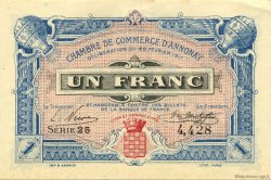 1 Franc FRANCE regionalism and miscellaneous Annonay 1917 JP.011.12 AU+