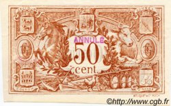 50 Centimes Annulé FRANCE regionalismo e varie Auch 1918 JP.015.13 AU a FDC